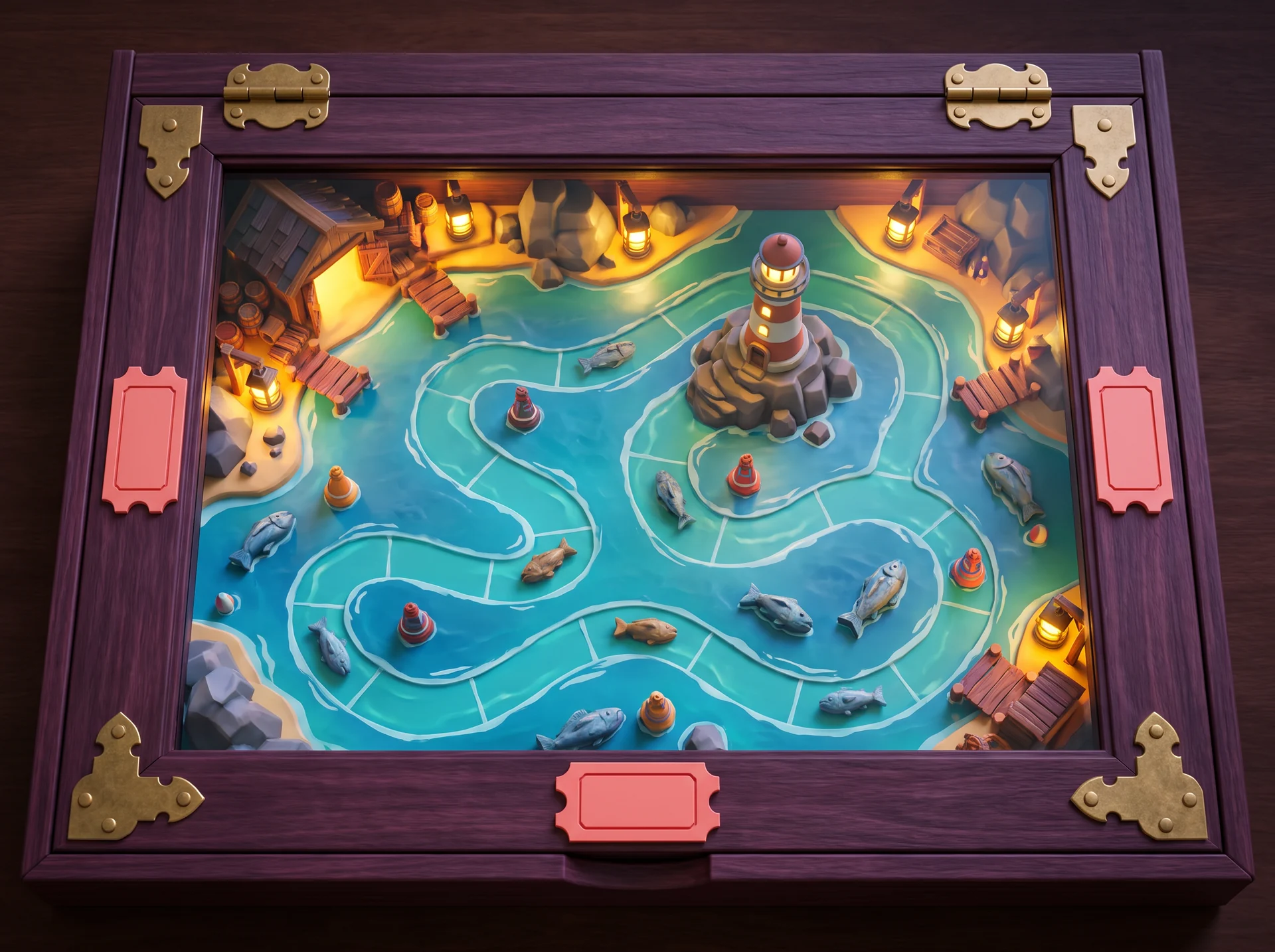 Fictional cabinet board map